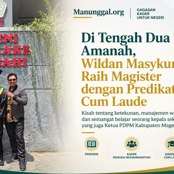 Di Tengah Dua Amanah, Wildan Masykuri Raih Magister dengan Predikat Cum Laude