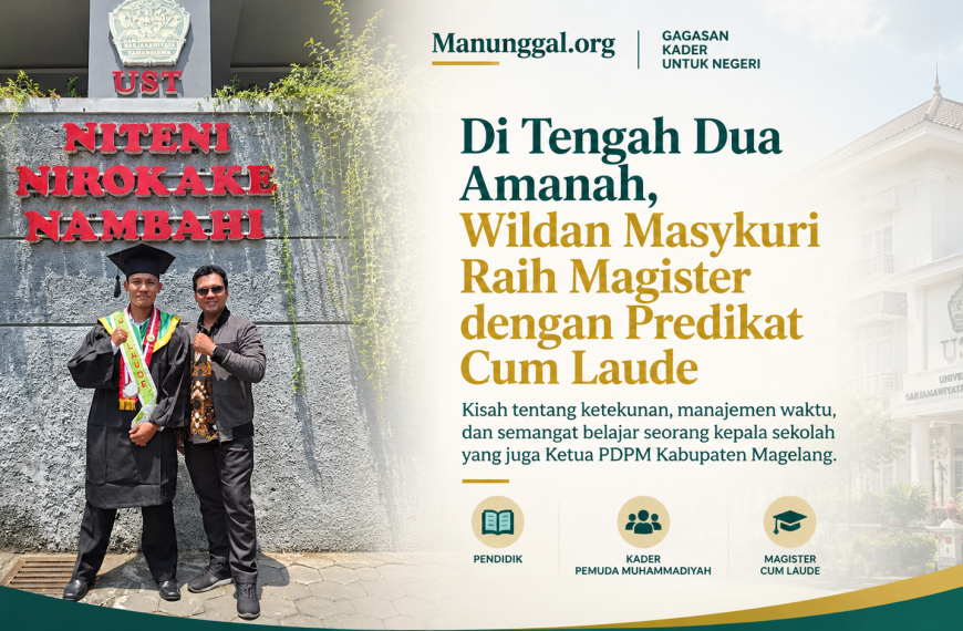 Di Tengah Dua Amanah, Wildan Masykuri Raih Magister dengan Predikat Cum Laude